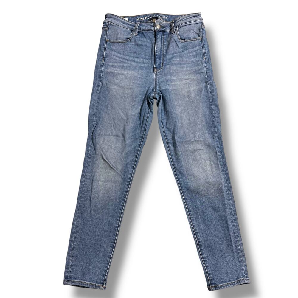 American Eagle Womens Denim Blue Jeans Jeggings Super Hi Rise Super Stretch 8XS